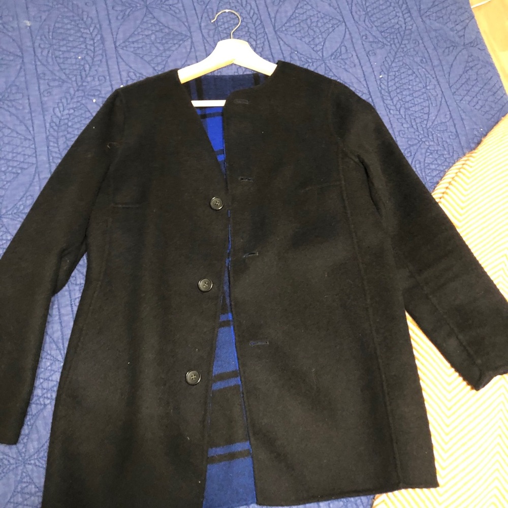 Long trench coat (reversible plaid)